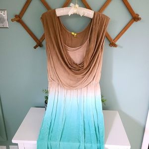 Green Dragon Ombre T-shirt Dress